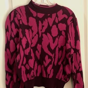NWT Who What Where Pink and Purple Sweater